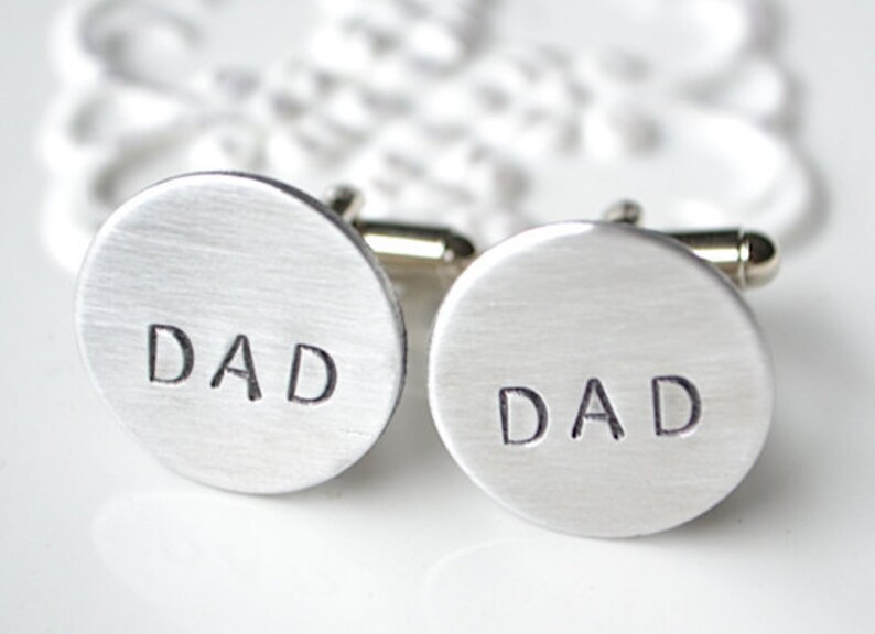 Dad Hand Stamped Cufflinks Keepsake Gift for Father on Etsy