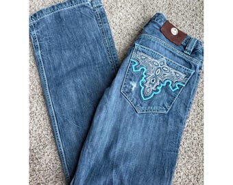 W34 L32 — vintage Levi's 501xx Jeans Men — 1990s, Twist Left Leg