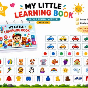 Toddler Busy Book Printable, Preschool Learning Binder, Ages 3–6