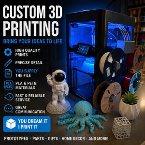 3D-Druckservice nach Maß | STL-Dateien drucken | 3MF-Dateien drucken | Personalisierte 3D-Drucke | Britisches Vater-Sohn-Unternehmen – PLA, PETG