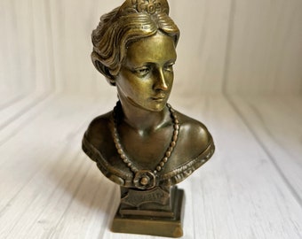 Miniature Woman Bust Statue Elisabeth Queen of Austria