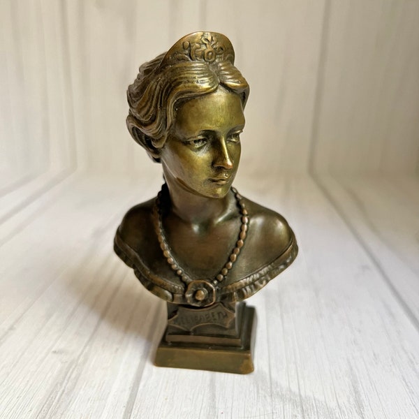 Miniature Woman Bust Statue Elisabeth Queen of Austria