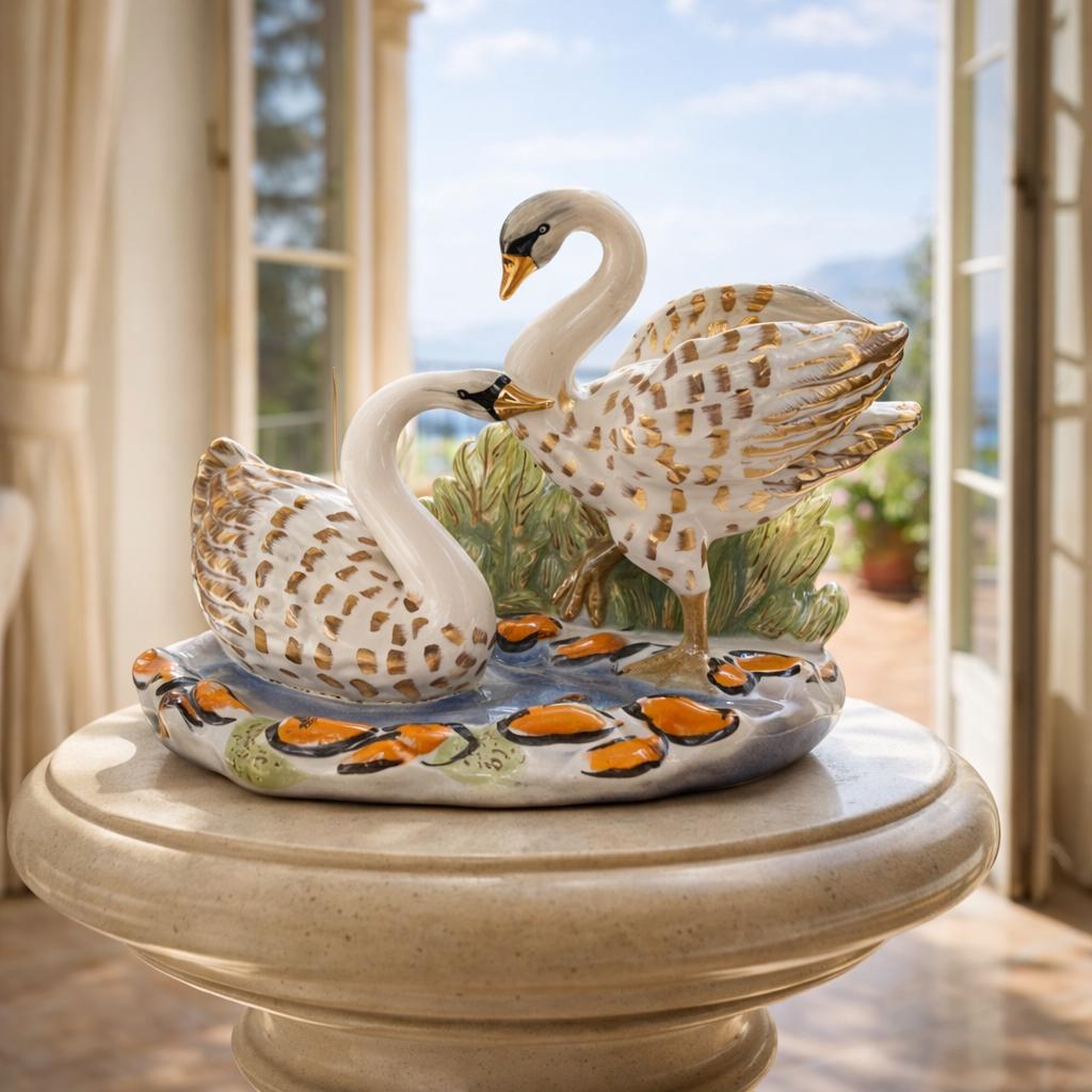 Italian Vintage Swan Ceramic - Etsy