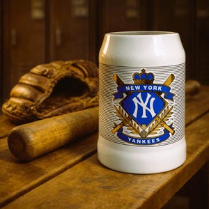 Vintage Rare New York Yankees NLB Logo Mug