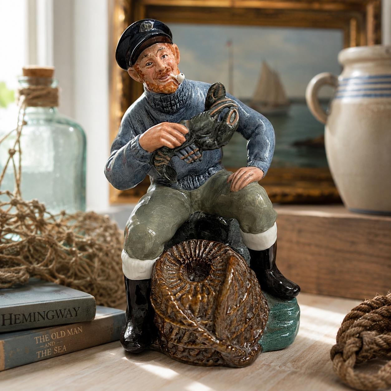 フィッシャーマンの置物 Lobster Fisherman Statue - Etsy