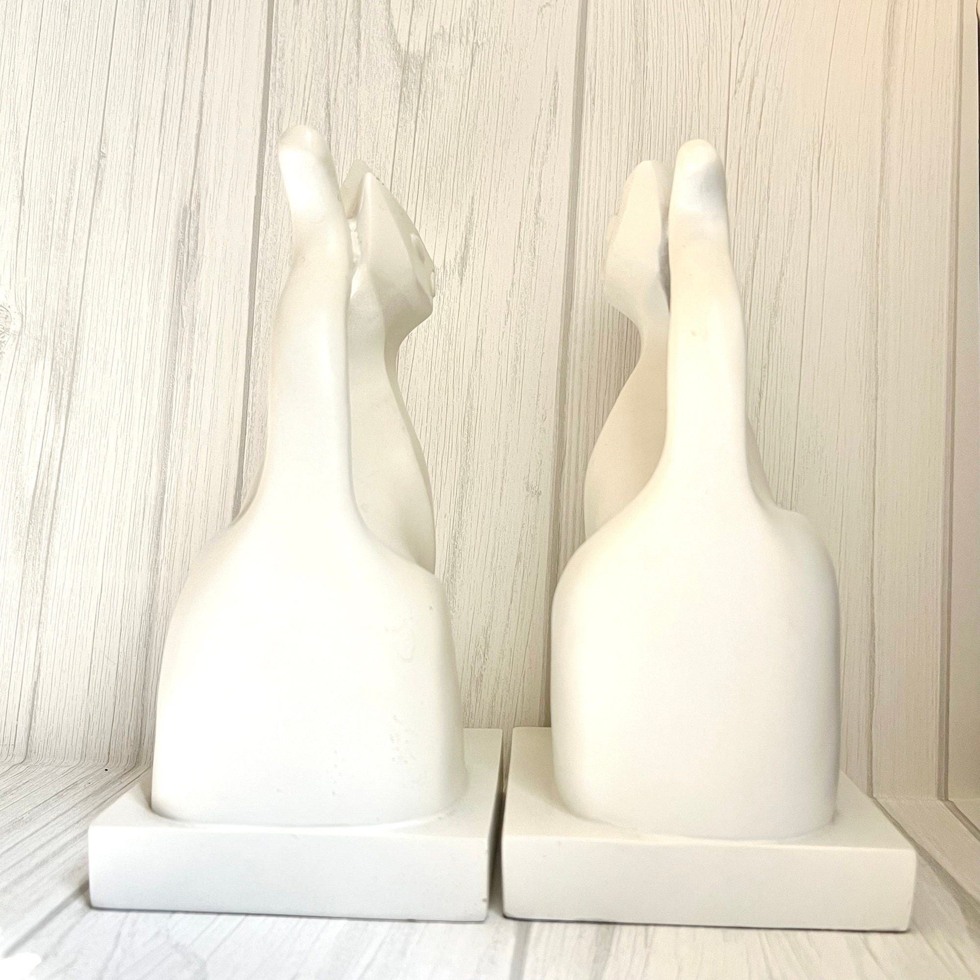Vintage 2 White Cat Bookends Jonathan Adler Barnes Noble White Modern