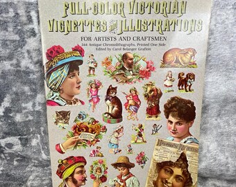 Full-Color Victorian Vignettes Illustrations Artists Craftsmen Chromolithograph