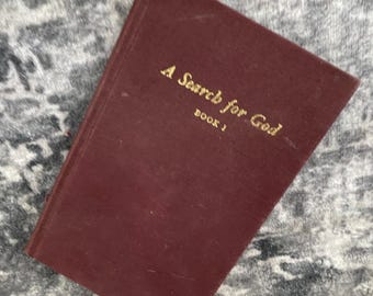 En busca de Dios, Libro 1, 1973, A.R.E. Edgar Cayce, Tapa dura, Borgoña, Espiritual
