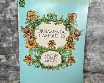 Dover Vtg Johann Ulrich Krauss Ornamental Cartouches Paperback 1988 Baroque Art