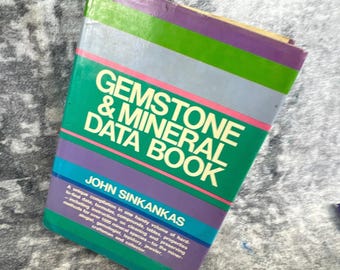 Libro de datos sobre piedras preciosas y minerales, 1972, tapa dura, guía de referencia de John Sinkankas