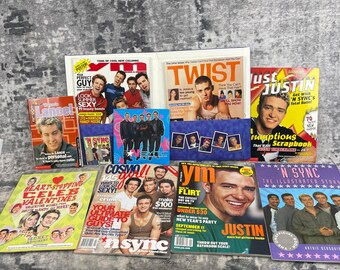 Vtg NSYNC Justin Timberlake Magazine Book Lot Y2K 2000s CosmoGirl YM Twist