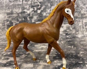 Vtg Custom Breyer Horse Stablemate Walking Chestnut OOAK Hand Painted Westerncor