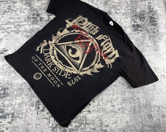 Vtg repoduction Pink Floyd Dark Side of the Moon 1973 Tour Shirt Mens XL Blac