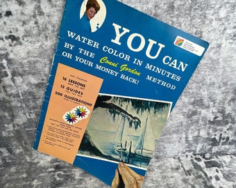 You Can Water Color In Minutes Book 1965 Art Lessons Conni Gordon