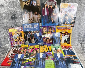 Vtg Backstreet Boys OS Magazine Folder Lot 90s Y2K Pop Star Memorabilia