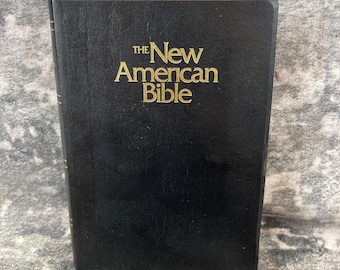 The New American Bible Catholic Edition Black Faux Leather Gold Gilt Religious