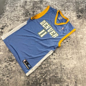 Vtg Reebok Denver Nuggets Earl Boykins #11 NBA Jersey Large Light Blue Blockcore