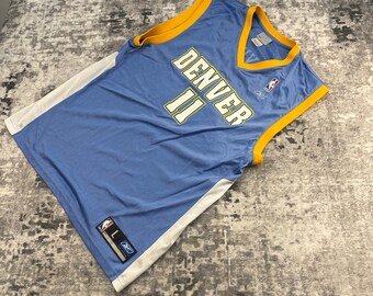 Camiseta vintage Reebok Denver Nuggets Earl Boykins #11 NBA Talla Grande Azul Claro Blockcore