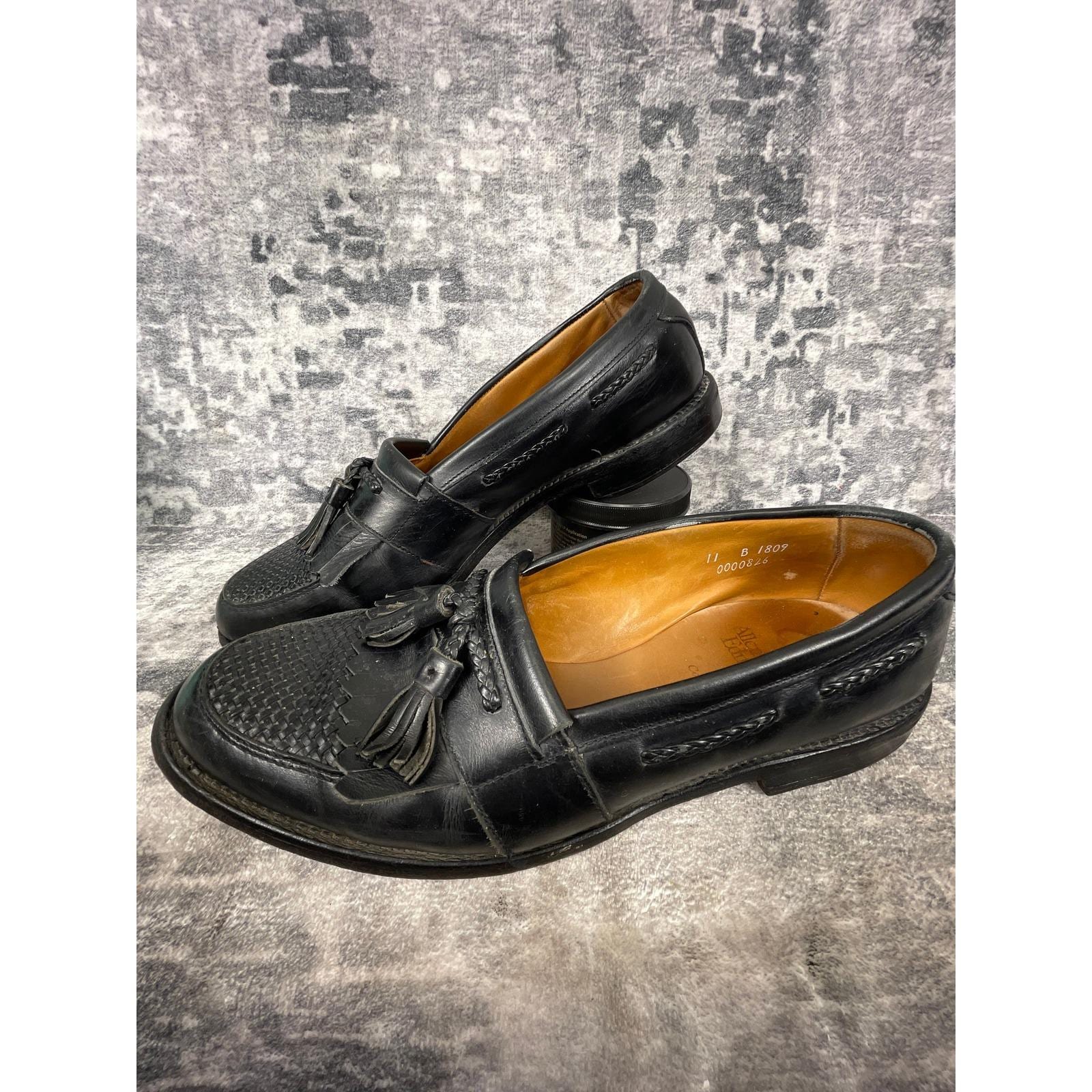 Allen‎ Edmonds Mens Saratoga Grayson Tassel Shoes 10.5D Black Leather Loafers Allen Edmonds Grayson Tassel Loafer Black | Mercari main image 3