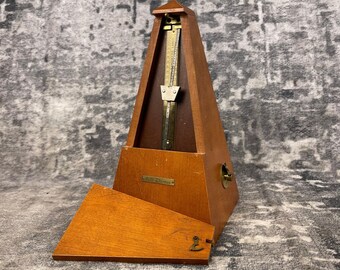 Vtg Seth Thomas Wood Metronome USA Music Decor Repair Parts Dark Academia