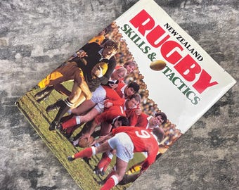 New Zealand Rugby Skills & Tactics Hardcover Book All Blacks Vintage Sports