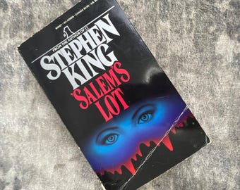 Salem's Lot Stephen King Vintage Paperback Book Signet Blue Eyes Cover