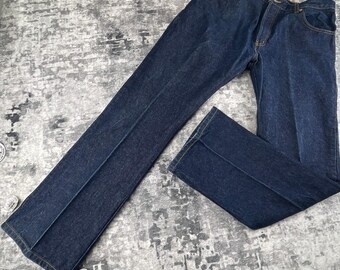 Vtg Levi's Mens 34x30 517 Boot Cut Batwing Jeans Dark Wash Streetwear Denim Y2K