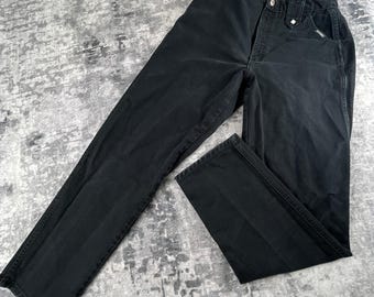 Vtg Rockies Womens 32/13 High Waist 90s Black Studded Western Y2K Mom Jean Boho