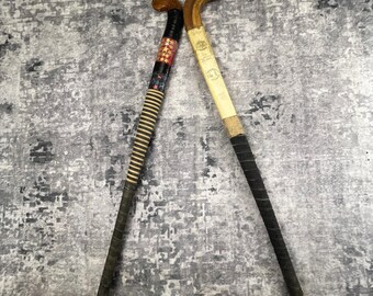 Vtg Dita Sams Brothers 35 36 Field Hockey Stick Lot Wood Varsity England 2pc