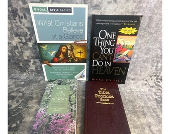 Christian Book Bundle Mark Cahill Bible Promise Book Rose Bible Basics 4pk Lot