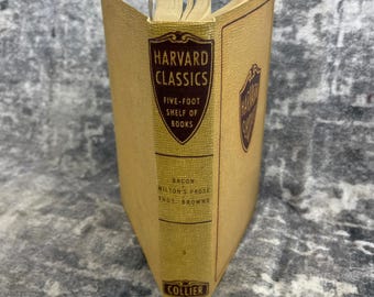 Harvard Classics Vol 3 Bacon Milton Prose Thos Browne Collier Scholarcore