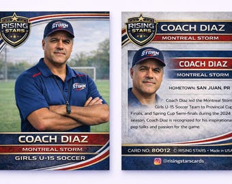 Aangepaste sportruilkaart | Gepersonaliseerde coach- of sportercadeau