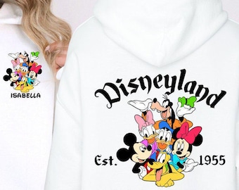 Custom Disneyland Family Hoodie, Mickey and Friends, California Retro Sweatshirt