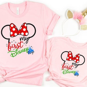 My First Disney Trip Shirt, Disneyland T-shirt, Disney Family Vacation Shirt, Magic Kingdom Shirt, Disney Couple Trip Tee, Disney World Gift image 1