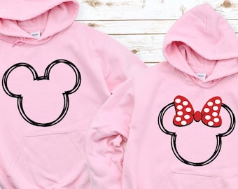 Matching Family Disney Hoodie, Mickey and Minnie Mom Dad Baby Hoodie,  Disney Family Hoodie, Disney Squad Hoodie, Disney Group Hoodie