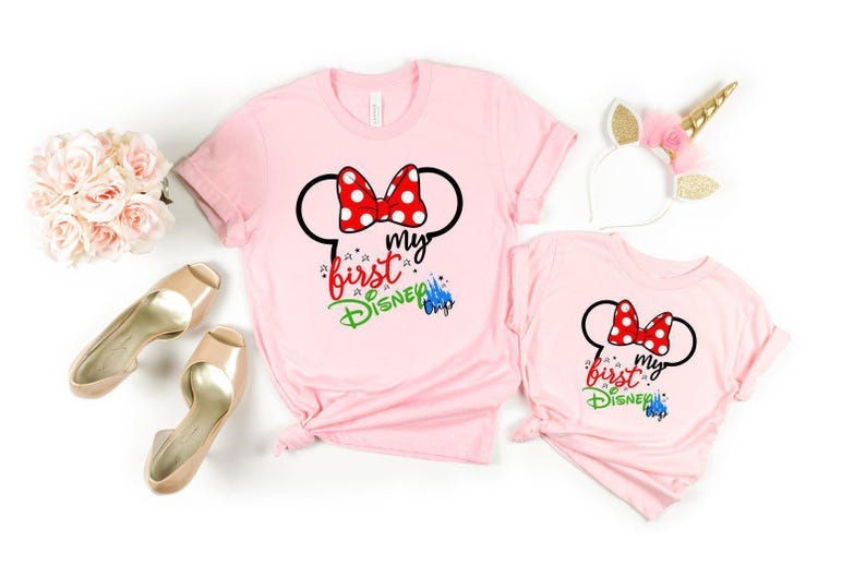 My First Disney Trip Shirt, Disneyland T-shirt, Disney Family Vacation Shirt, Magic Kingdom Shirt, Disney Couple Trip Tee, Disney World Gift image 1