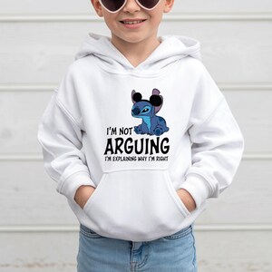 Stitch I'm Not Arguing Hoodie, Disney Stitch Hoodie, Stitch Disneyworld Hoodie, Disney Vacation Hoodie, Funny Disneyworld Stitch Hoodie afbeelding 2
