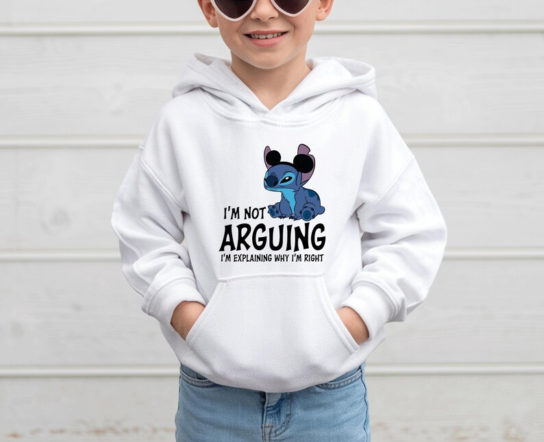 Stitch I'm Not Arguing Hoodie, Disney Stitch Hoodie, Stitch Disneyworld Hoodie, Disney Vacation Hoodie, Funny Disneyworld Stitch Hoodie afbeelding 2