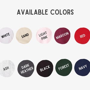 a collection of color swatches or circles, each representing a different color available for a garment or item.