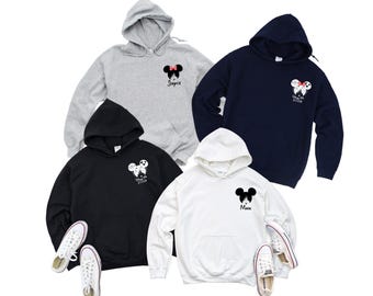 Pocket Custom Disney Vacation 2026 Hoodie, Minimalist Disney Couple Hoodie, Disney Family Hoodie, Disney Clothes, Disneyworld Hoodie