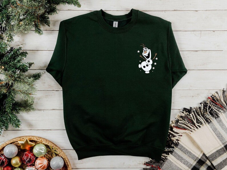 Sudadera minimalista de Disneyland, sudadera con bolsillo de Frozen, sudadera de Olaf, sudadera de Elsa, sudadera de Olaf de Frozen, sudadera de cumpleaños de Frozen de Disney imagen 3