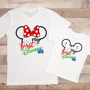 My First Disney Trip Shirt, Disneyland T-shirt, Disney Family Vacation Shirt, Magic Kingdom Shirt, Disney Couple Trip Tee, Disney World Gift image 3