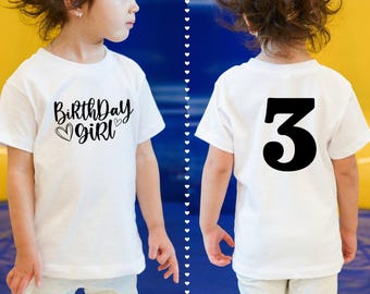 Birthday Girl Shirt, Birthday Family Shirt, Birthday Squad Shirt, Birthday Party Shirt, Bday Crew Shirt,Matching Family Bday Tee Age on Back