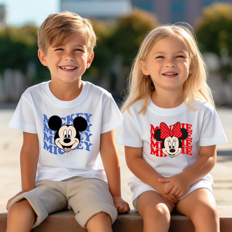Minnie and Mickey Shirt, Disney Matching Shirt, Disney Shirts for Kids, Disneyworld T-shirts, Disney Family Gifts, Best Disney Trip Shirt image 2