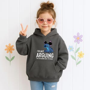 Stitch I'm Not Arguing Hoodie, Disney Stitch Hoodie, Stitch Disneyworld Hoodie, Disney Vacation Hoodie, Funny Disneyworld Stitch Hoodie afbeelding 1