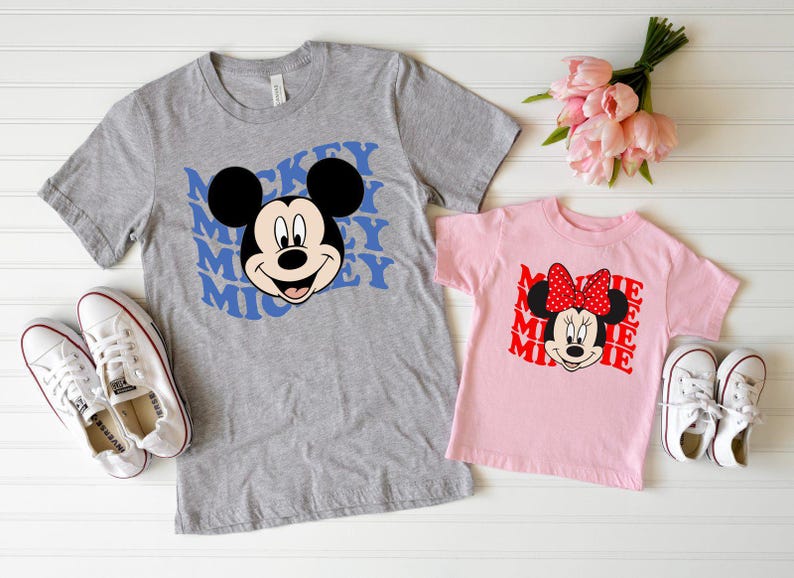 Minnie and Mickey Shirt, Disney Matching Shirt, Disney Shirts for Kids, Disneyworld T-shirts, Disney Family Gifts, Best Disney Trip Shirt image 1