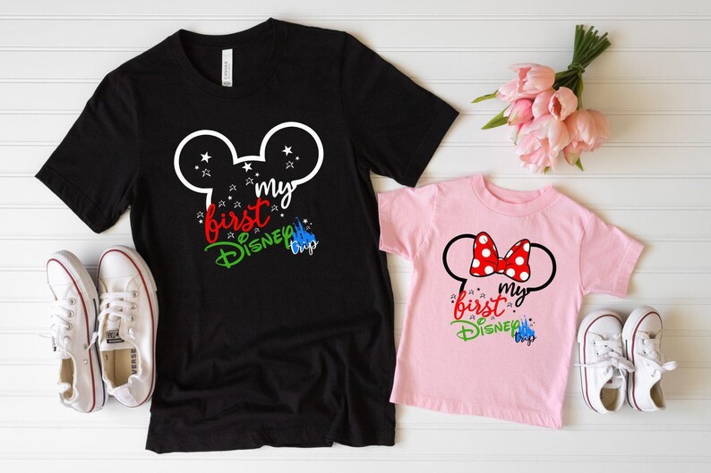 My First Disney Trip Shirt, Disneyland T-shirt, Disney Family Vacation Shirt, Magic Kingdom Shirt, Disney Couple Trip Tee, Disney World Gift image 2