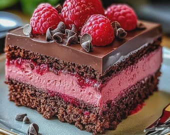 BEST RECIPE For Heavenly Raspberry Chocolate Mousse Cake Digital Download.