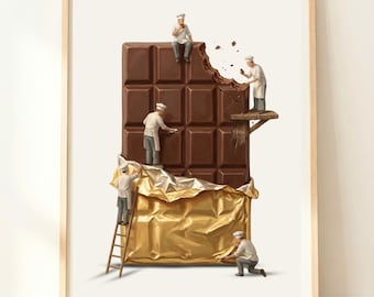 Chocolate Wall Art | Gifts For Chocolate Lovers | Food Poster | Kitchen Wall Decor