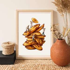 Fried Plantain Wall Art | Afrocentric Art | African Food Print | Caribbean Kitchen Decor | Africa Gift | African Folk Art image 10